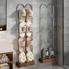 Colgador de Zapatos para Baño, Simple Estante para Guardar Pantuflas, Organizador de Zapatos de Múltiples Niveles, Soporte de Pared para Zapatos para Baño