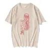 Camiseta con Estampado Crux Sign Ringer Djo Cantante para Hombre Manga Corta Verano Cuello Redondo Gráfica