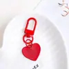 Color Caramelo DIY Metal Pintura Horneada Corazón Llavero Colorido Lindo Fresco Melocotón Corazón Colgante Accesorios Mayoreo