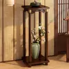 Suporte de Flores Decorativo Prateleira de Flores Varanda de Chão Móvel Bambu Interior Multi-Camadas Suporte de Chão Atacado