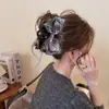 Pinza para el pelo con lazo de malla para mujer, Pinza de alta gama 2026 estilo nuevo para cabello grueso, Pinza de tiburón para la parte posterior de la cabeza, Accesorio para el pelo de verano