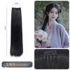 Peça de peruca de vestimenta Han estilo antigo garfo cabelo de barba de milho fileira de cabelo peça única acolchoamento reto cabelo bolsa de cabelo de traje antigo fileira de cabelo de maquiagem antiga feminina