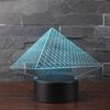 Série de iluminação para fornecimento transfronteiriço Pirâmide 3D luz noturna colorida controle remoto plug-in LED toque luminária de mesa luminária de presente