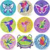 Suministro Exclusivo Transfronterizo de Posavasos DIY de Pintura de Diamantes, Manteles Individuales Redondos, Manteles Individuales Creativos Navideños de Mandala para Niños