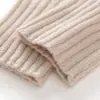 Guantes de punto de cachemira de un dedo, diseño unisex, con patrón texturizado, cálidos, a prueba de viento y compatibles con pantalla táctil, longitud extendida