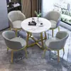 Conjunto de Mesa e Cadeiras de Luxo Leve para Negociação para Cafeterias e Lojas de Chá com Leite, Mesas de Lazer para Receber Convidados, Mesas Redondas Pequenas Convenientes para Recepção e Escritório