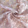 Vestido de primavera e outono com bordado dourado Tecido para vestido de noiva com bordado Novo Tecido com bordado dourado a laser
