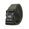 Cinturón Táctico de Aleación para Hombre para Exteriores con Liberación Rápida Automática Cinturón de Lona Elástica Cinturón Adicional Largo para Entrenamiento