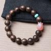 Pulsera de Agarwood Kalimantan Black Oil con Madera de Caqui Negro Cinco Sutras Pulsera Corrediza Boutique Wen Play Pulsera de Cuentas de Buda