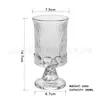 Estilo Retro de Corte Vidro de Pé Alto Design de Nicho Taça de Vinho Tinto Taça de Vinho de Frutas Embossada Taça de Whisky Taça de Suco