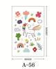 Nuevo Transfronterizo Pequeño Transparente Tatuaje Infantil Lindo Animal Pegatina Dibujo Animado Flor Cara Pegatina Tatuaje de Color X20