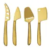 Amazon Juego de Cuchillos para Queso de Acero Inoxidable de Cuatro Piezas Rallador de Queso Multifuncional Cuchillo para Pan y Mantequilla Juego de Repostería