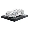 Varios adornos de modelo de coche de cristal, modelos de avión grabados con láser de vidrio de cristal, modelos de coche realistas cortados en 3D
