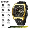 Reloj Deportivo Sanda de Doble Pantalla para Estudiantes de Secundaria, Montañismo al Aire Libre, Hora Mundial, Resistente al Agua, Cuenta Atrás, Versátil, Elegante Reloj Electrónico