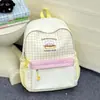Moda Transfronteiriça Outono e Inverno 2025 Mochila Versátil Texturizada de Xadrez Fresco Estilo Japonês Fofa de Alta Qualidade e Grande Capacidade