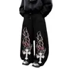Pantalones casuales de moda hip-hop de alta calle transfronterizos de AliExpress para hombre, ajuste holgado de verano, estilo de pierna recta de nicho, en stock, pantalones largos versátiles