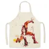 Delantal con estampado de superhéroes Marvel Superman Iron Man Batman adulto niños bata de limpieza ventas directas de fábrica
