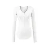Camiseta de Manga Larga con Cuello en V de Lyocell Estilo Chica Picante Americana para Mujer Versátil Ajustada que Resalta la Cintura Prenda Base Interior