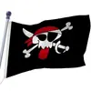 Bandera pirata de calavera y tibias cruzadas de Halloween con cóndor, bisonte, lobo, motivos náuticos poliéster 100D doble cara