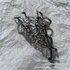Acessório de Cabelo Borboleta Metálica Líquida Tendência Elegante Simples Pinça de Cabelo Presilha para Nuca Presilha Tubarão