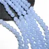 Cuentas de cristal de 10 mm color jade imitación, pulsera tejida a mano con agujero pasante, collar, joyería de moda DIY, cuentas sueltas, accesorios