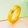 Anillo Clásico de Herencia Estilo Antiguo, Banda Lisa, Oro Arena Vietnamita, Anillo de Moda para Mujer Chapado en Cobre Dorado, Banda Cerrada, Accesorios Transfronterizos al por Mayor