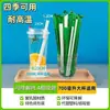 Canudos biodegradáveis, embalados individualmente, de uso único, canudos grossos para bubble tea, resistentes ao calor, para uso comercial, atacado e vendas transfronteiriças