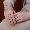 Anillo de Pareja One Deer Plata Esterlina S925 Promesa de Montaña Vintage Personalidad Versátil Abierto para Hombre y Mujer