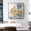 Fábrica de pinturas decorativas de alto nivel para la entrada de una casa, armario colgante, pintura mural para pasillo, dormitorio, restaurante, navegación tranquila