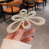 Presilha Grande Estilo Japonês com Strass Floral, Presilha Grande para a Parte de Trás da Cabeça, Presilha Tubarão Acessório de Cabelo, Novo Modelo 2026 Grampo de Cabelo