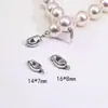 Cierre de lingote de oro de 18k con superficie lisa, acabado bañado en oro y plata que conserva el color, cierre para pulsera y piezas finales de collar, accesorios de joyería para DIY