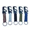 Hebilla Especial de Agente de Supervivencia Pedernal Hebilla Tejida de Forma Especial Llavero Camping Multifuncional Paracord Llavero de Colgado Rápido Accesorios