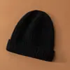 Nuevo Gorro de Cachemira Grueso para Hombre Otoño e Invierno 2024, Gorro de Lana Tejido de Moda y Versátil con Protección para los Oídos