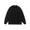 Yidao Vintage 2025 Outono Novo Estilo Americano Tendência Marca Básica Simples Cor Sólida Bolso Canguru Casual Solta Manga Longa Moletom