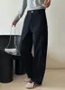 Pantalones vaqueros elásticos de cintura alta lavados vintage con pierna curva para mujer, estilo primavera y otoño, corte holgado, versátiles, de pierna recta ajustada, casuales, de pierna ancha