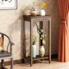 Mesa Cuadrada con Patas de Madera Maciza Mesa Simple para Balcón Mesa de Café Pequeña Mesa Auxiliar Mueble de Sala de Estar Doméstico Mesa de Esquina Moderna Simple Gabinete Lateral para Sofá