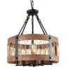 Amazon Lâmpadas Estilo Industrial Pastoral Americano Lâmpada de Ilha para Restaurante Estilo Rústico Arte em Madeira Corda de Cânhamo Lustre Decorativo de Madeira