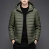 Chaqueta de algodón de comercio exterior, moda de invierno transfronteriza, abrigo de algodón cálido con capucha, corte holgado, talla grande, chaqueta de algodón ligera casual para hombre