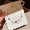 Pulseira Flor de Zircônia em Acetato, Pulseira de Luxo Leve de Nicho de Alta Qualidade, Joia de Moda Versátil Exquisita Transfronteiriça Europeia e Americana