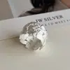 Anillos Minimalistas Apilables de Plata Cepillada para Mujer, Moda Versátil Diseño Único Anillos Abiertos Anillos para Dedo Índice Modernos