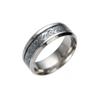 Amazon Explosiones Transfronterizas Anillo de Dragón de Acero Inoxidable Personalidad Nicho Hip Hop Anillo para Hombre Joyería de Acero de Titanio