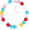 Amazon 10 Bolas Acrílicas de Color Rosa Mixto Cadena para Suéter Moda Collar para Niños y Mujeres