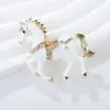 Nuevo Broche de Caballo Esmaltado con Pedrería y Goteo de Aceite Personalizado Europeo y Americano Exquisito Pin para Traje Abrigo Accesorios de Ramillete Venta al por Mayor
