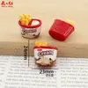 Salsa de Chocolate Galletas de Dedo Juguete de Comida Aceite Goteando Pegamento de Crema DIY Manualidades de Resina Funda de Teléfono Colgante Adorno