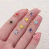 Colgantes de Estrella Coloridos en Colores Macaron, Dijes de Estrella de Cinco Puntas Esmaltados, Accesorios Hechos a Mano para Pulseras y Collares DIY