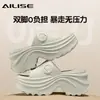 Sandálias Femininas de Salto Alto para Uso Externo 2026 Verão Eva Sola Grossa Aumenta Altura Slip-Ons Leves Resistentes ao Desgaste Chinelos Antissuor