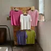 Loja Oficial Dan Nong de Xangai/Primavera/Verão 2026 Feminino Estilo Japonês Algodão e Linho Camiseta Artística Clássica Solta Manga Curta Top
