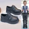 Zapatos para Niños, Zapatos Casuales Negros de Cuero, Tenis Escolares Blancos Suaves para Niños Medianos y Grandes, Tenis de Caña Baja para Niñas de Cuero Genuino