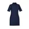 Ap26010-26 Nuevo Estilo de Principios de Primavera Estilo Europeo y Americano Puro Deseo Cuello Alto Manga Media Elástico Ajustado Sexy que Resalta la Cadera Vestido