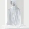 Chaqueta de verano fina de seda de hielo para hombre con protección solar, cortavientos exterior elegante, abrigo con capucha de alta calle americana para protección solar